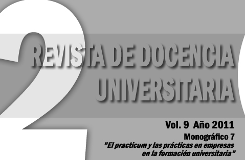 					Ver Vol. 9 Núm. 2 (2011): Monográfico: "El practicum y las prácticas en empresas en la formación universitaria"
				